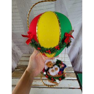 Fiber optic hot‎ air balloon teddy bear Xmas holida